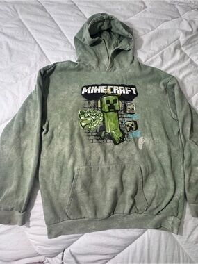 Minecraft Green Vintage Hoodie - size XL